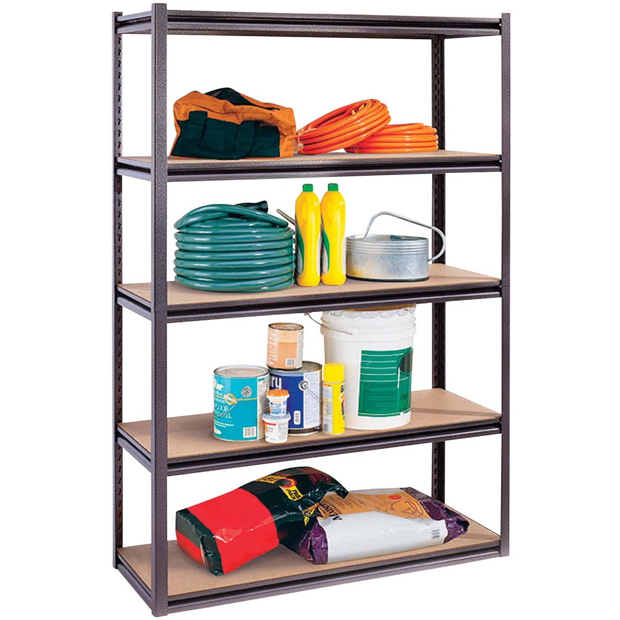 Gorilla Rack Steel-Framed Shelving Unit — 5 Shelf, 36in.W x 24in.D x